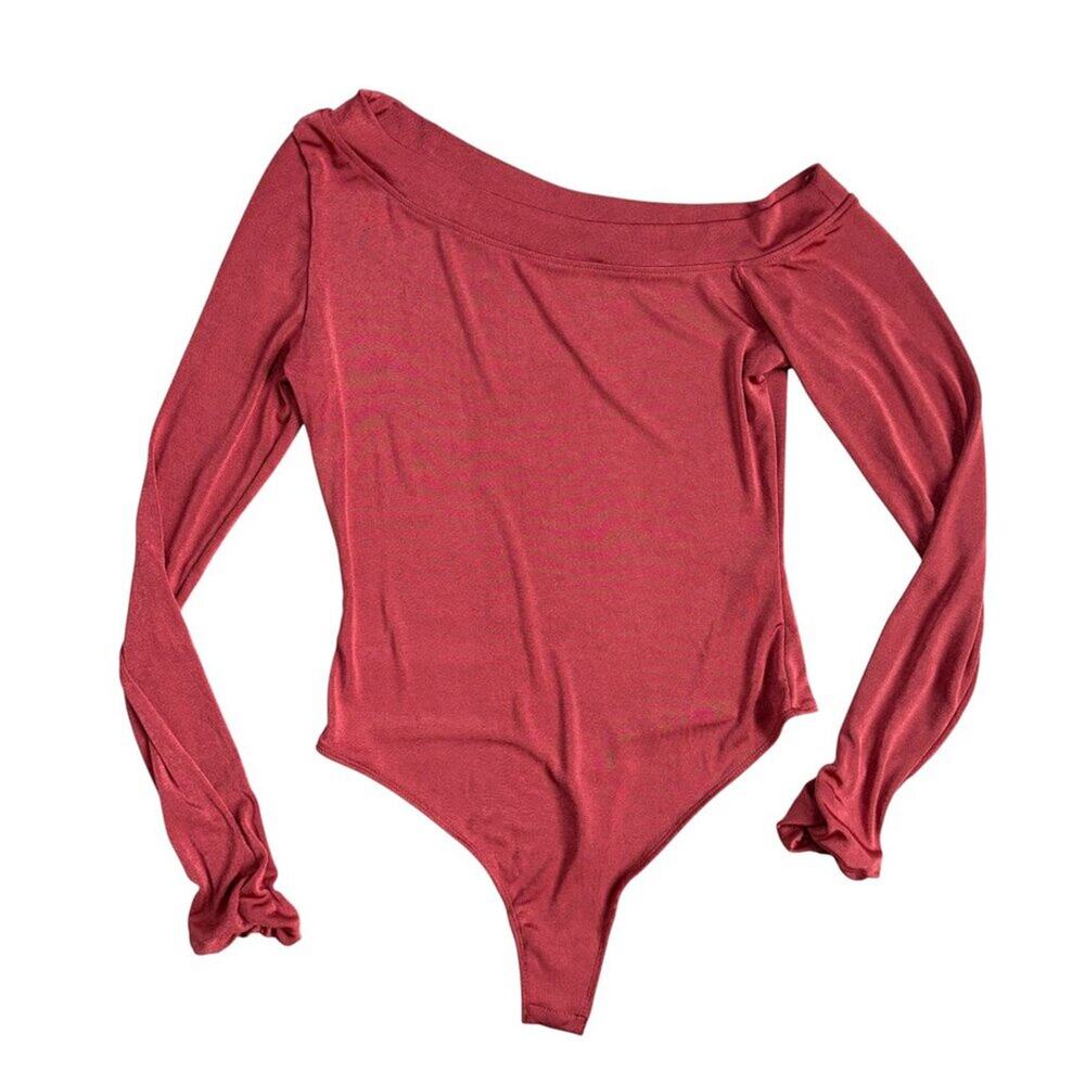 Free People Intimately That's Hot Bodysuit (Red Clover) - Size XL